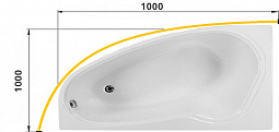 Карниз для ванны  дуговой 100x100 